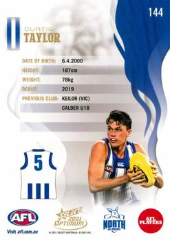 2021 Select Optimum #144 Curtis Taylor Back